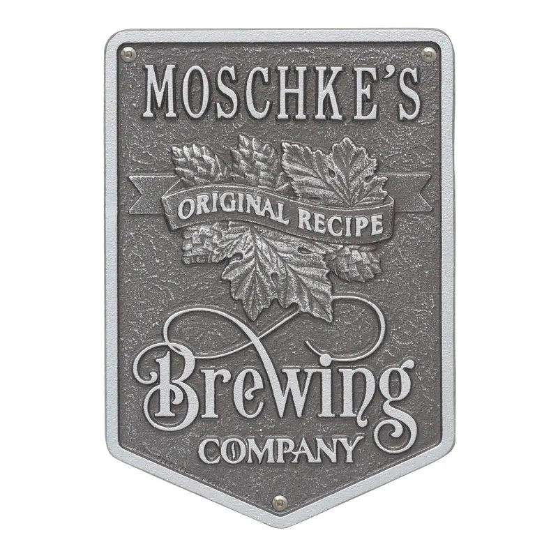 Whitehall Products Original Recipe Brewing Company Beer Standard Wall Plaque One Line