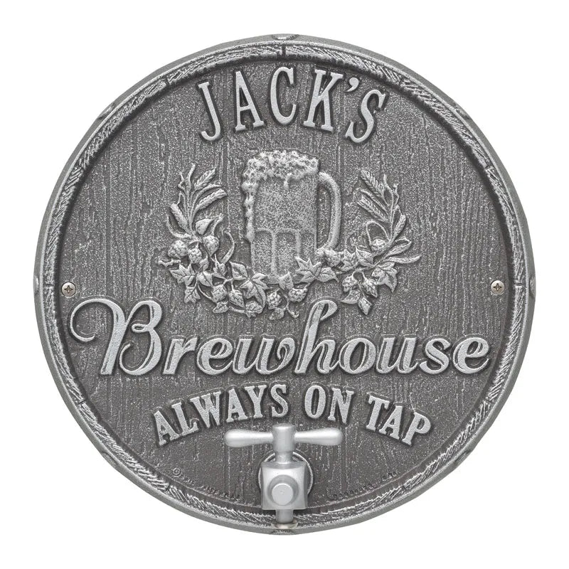 Whitehall Products Oak Barrel Beer Pub Plaque