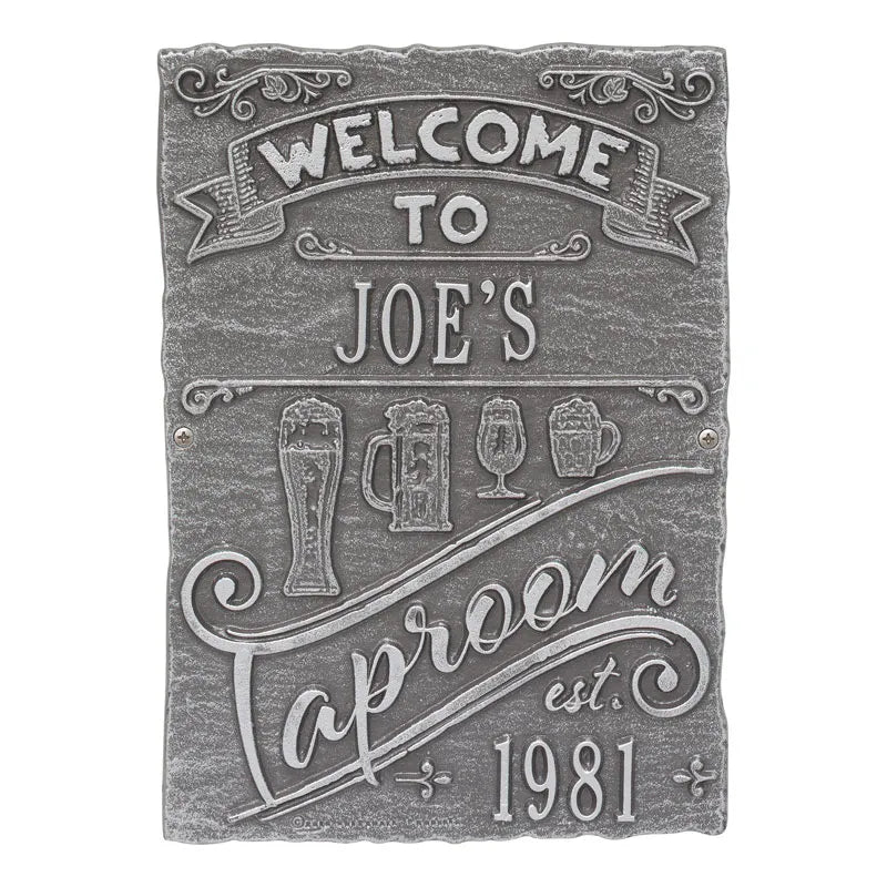 Whitehall Products Tap Room Brew Pub Plaque Black/white