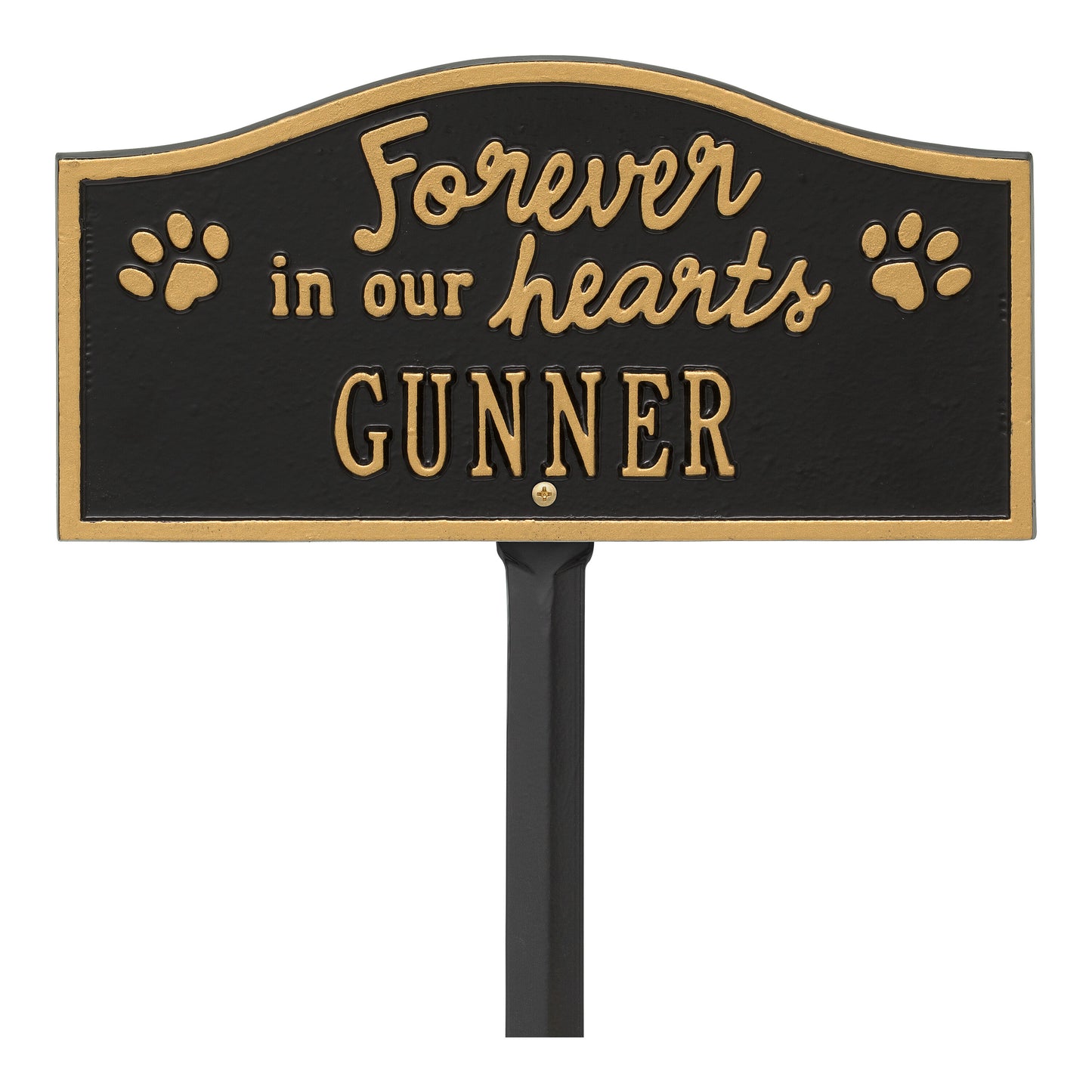 Whitehall Products Forever In Our Hearts Personalized Pet Memorial Yard Sign One Line Oil Rubbed Bronze