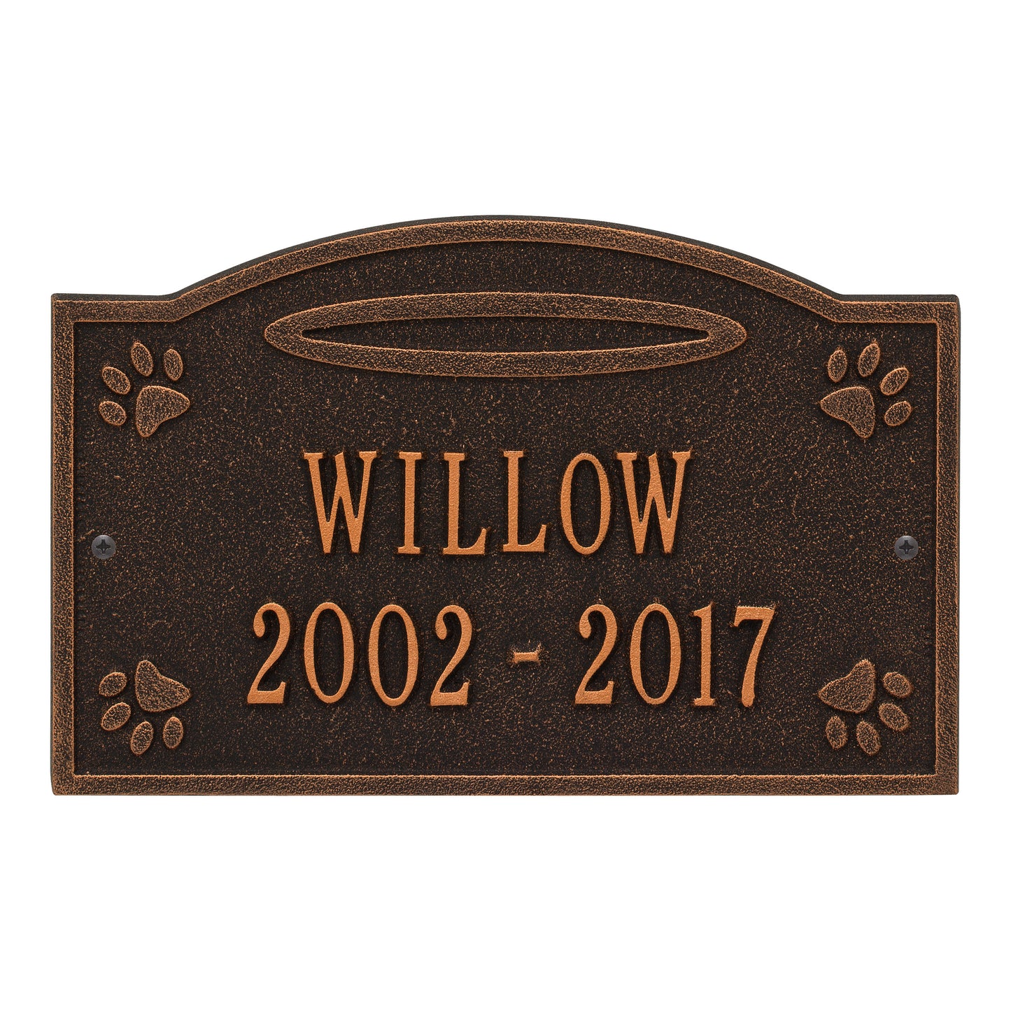 Whitehall Products Angel In Heaven Pet Memorial Personalized Wall Or Ground Plaque Two Lines
