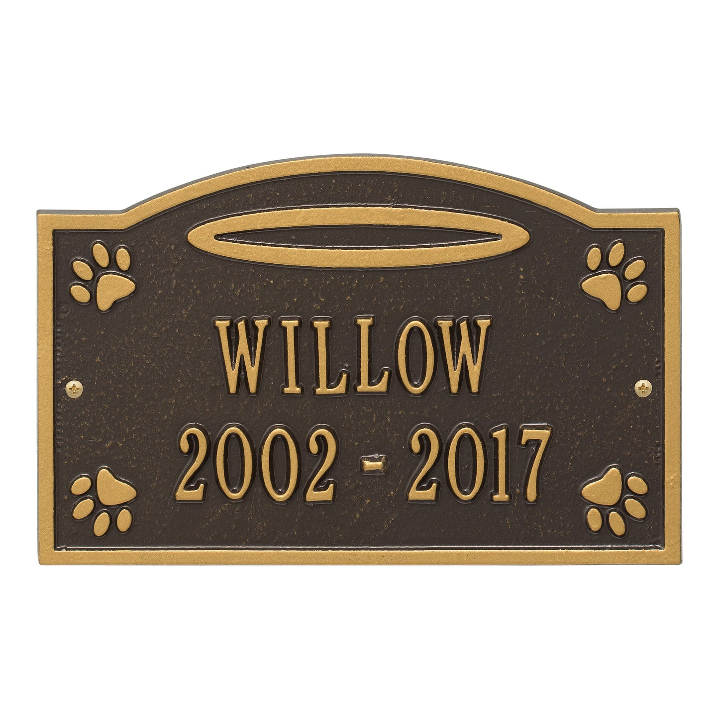 Whitehall Products Angel In Heaven Pet Memorial Personalized Wall Or Ground Plaque Two Lines