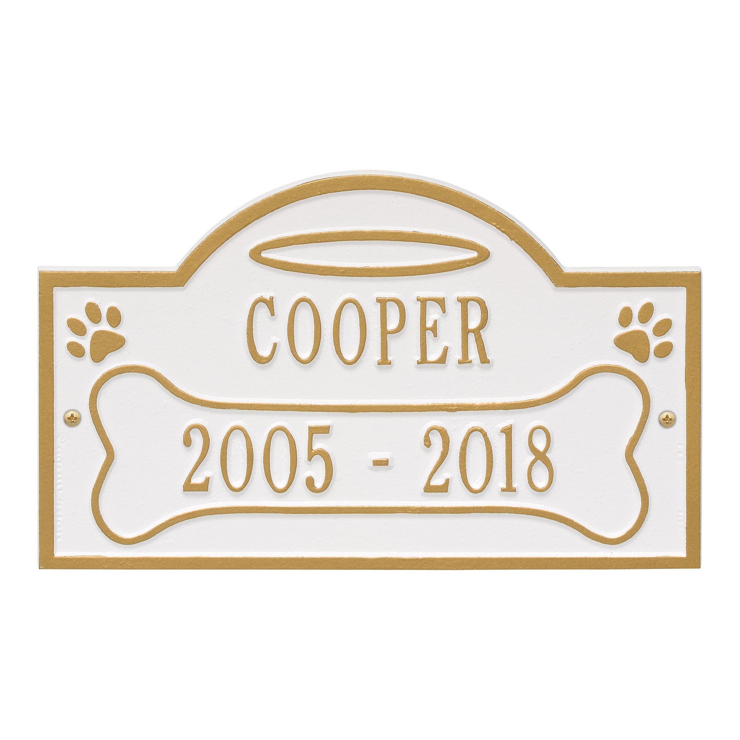 Whitehall Products All Dogs Go To Heaven Pet Memorial Personalized Wall Or Ground Plaque Two Lines