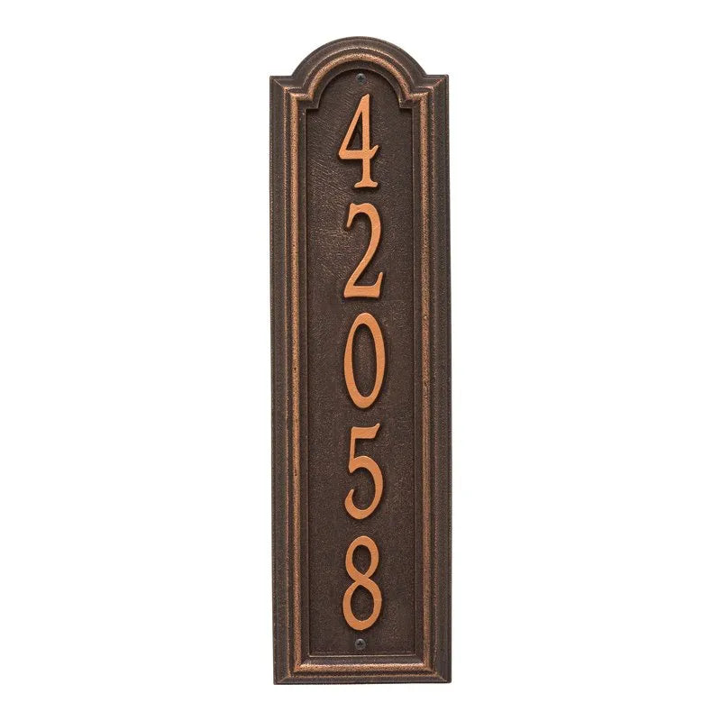 Whitehall Products Personalized Manchester Vertical Wall Plaque Bronze/gold