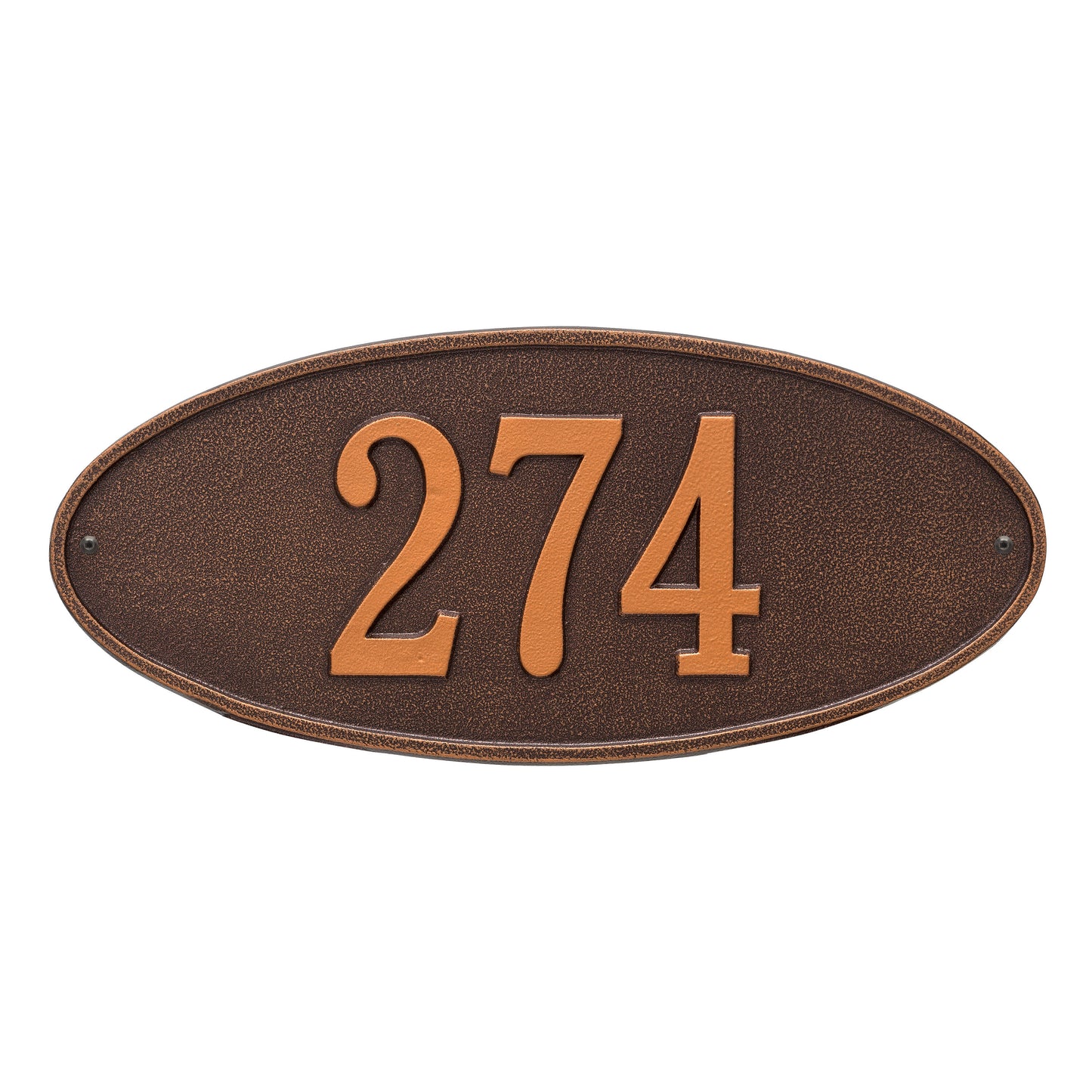 Madison Oval Standard Wall Address Plaque - One Line