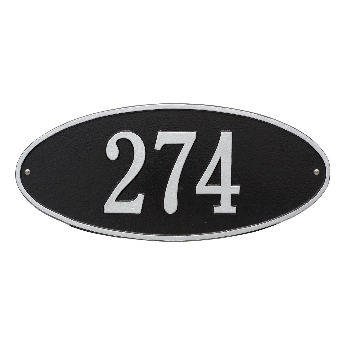 Madison Oval Standard Wall Address Plaque - One Line