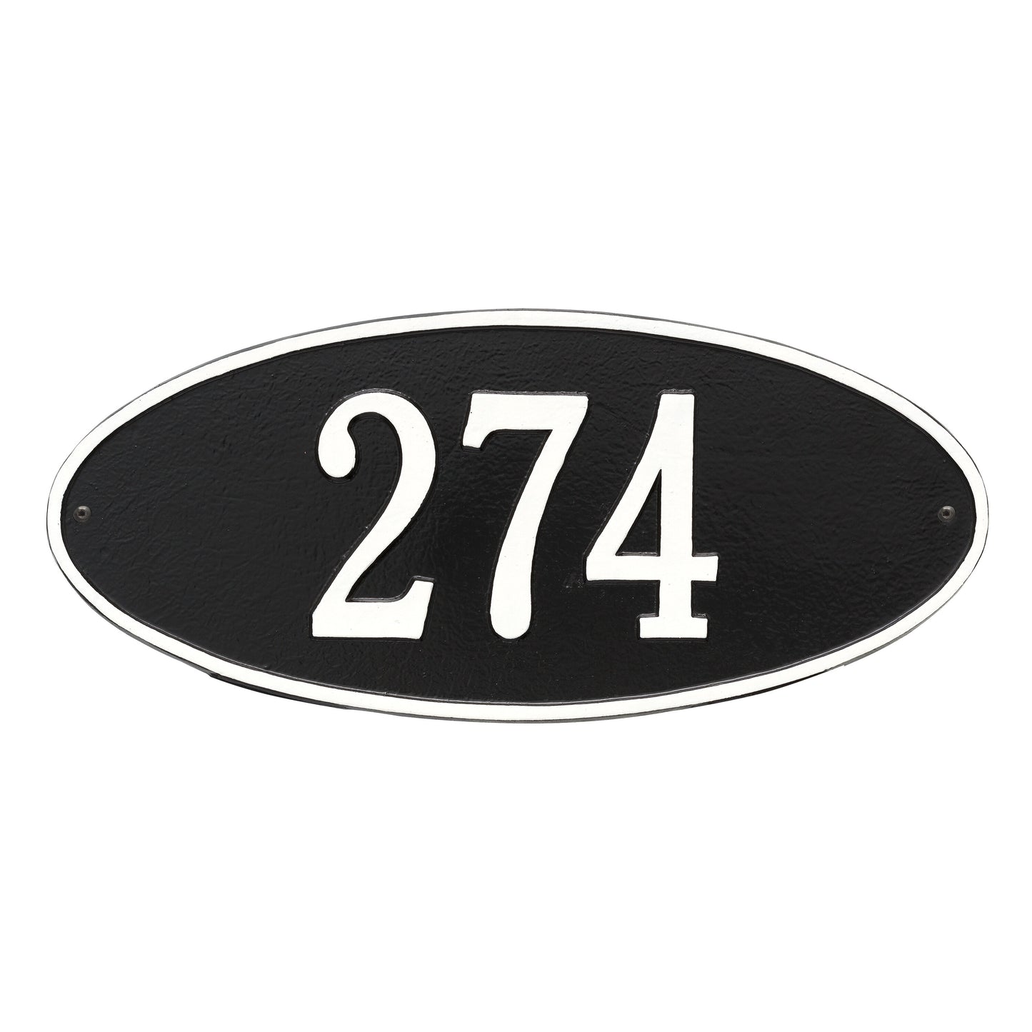 Madison Oval Standard Wall Address Plaque - One Line
