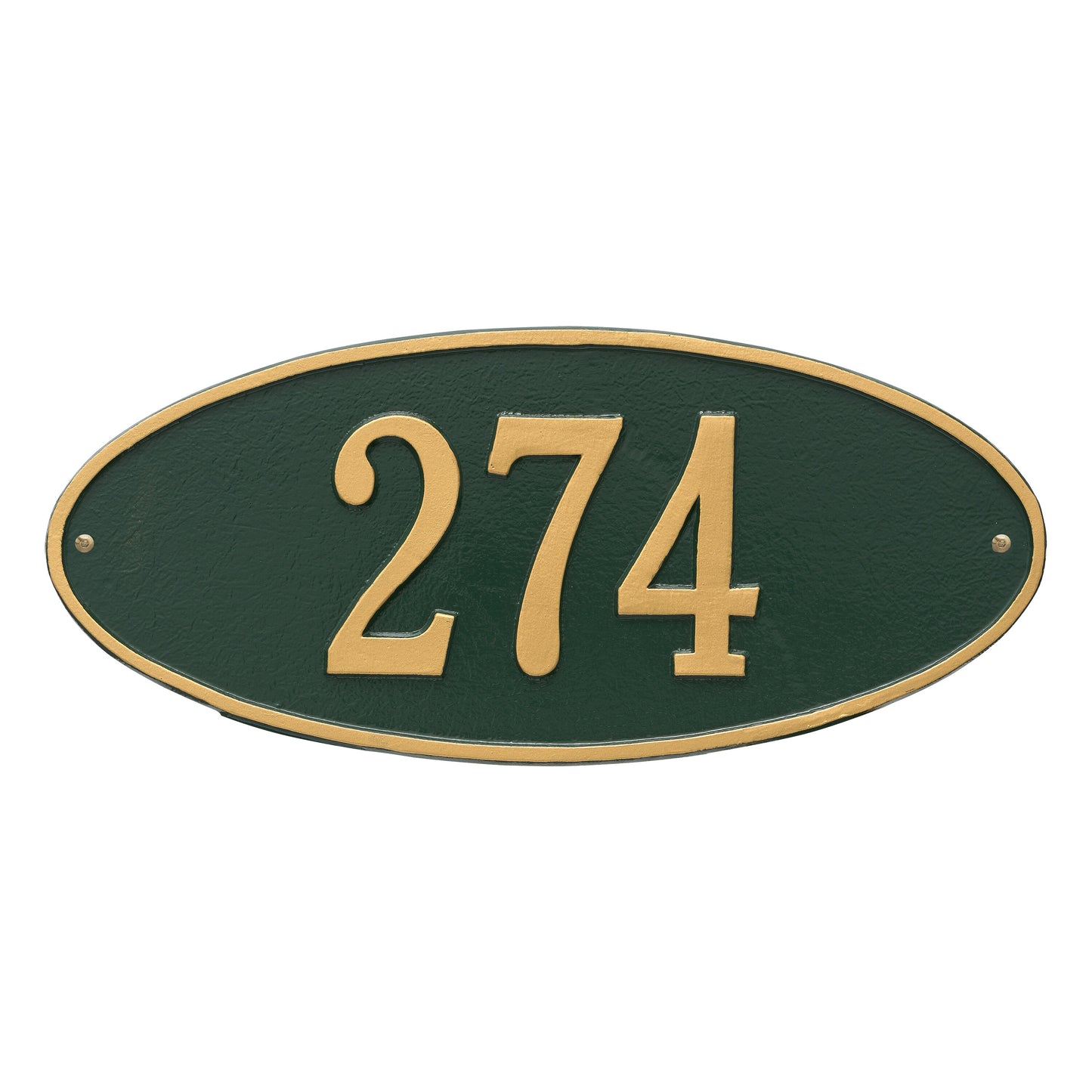 Madison Oval Standard Wall Address Plaque - One Line