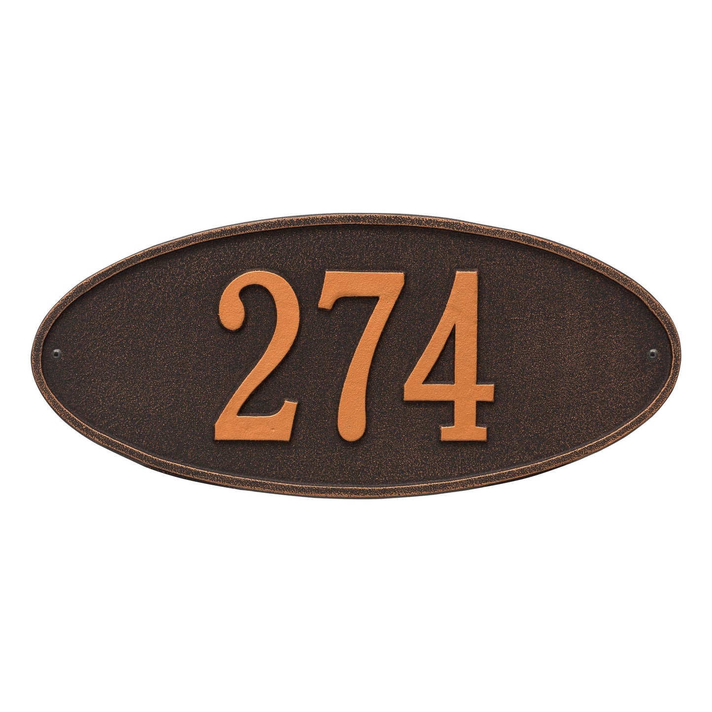 Madison Oval Standard Wall Address Plaque - One Line
