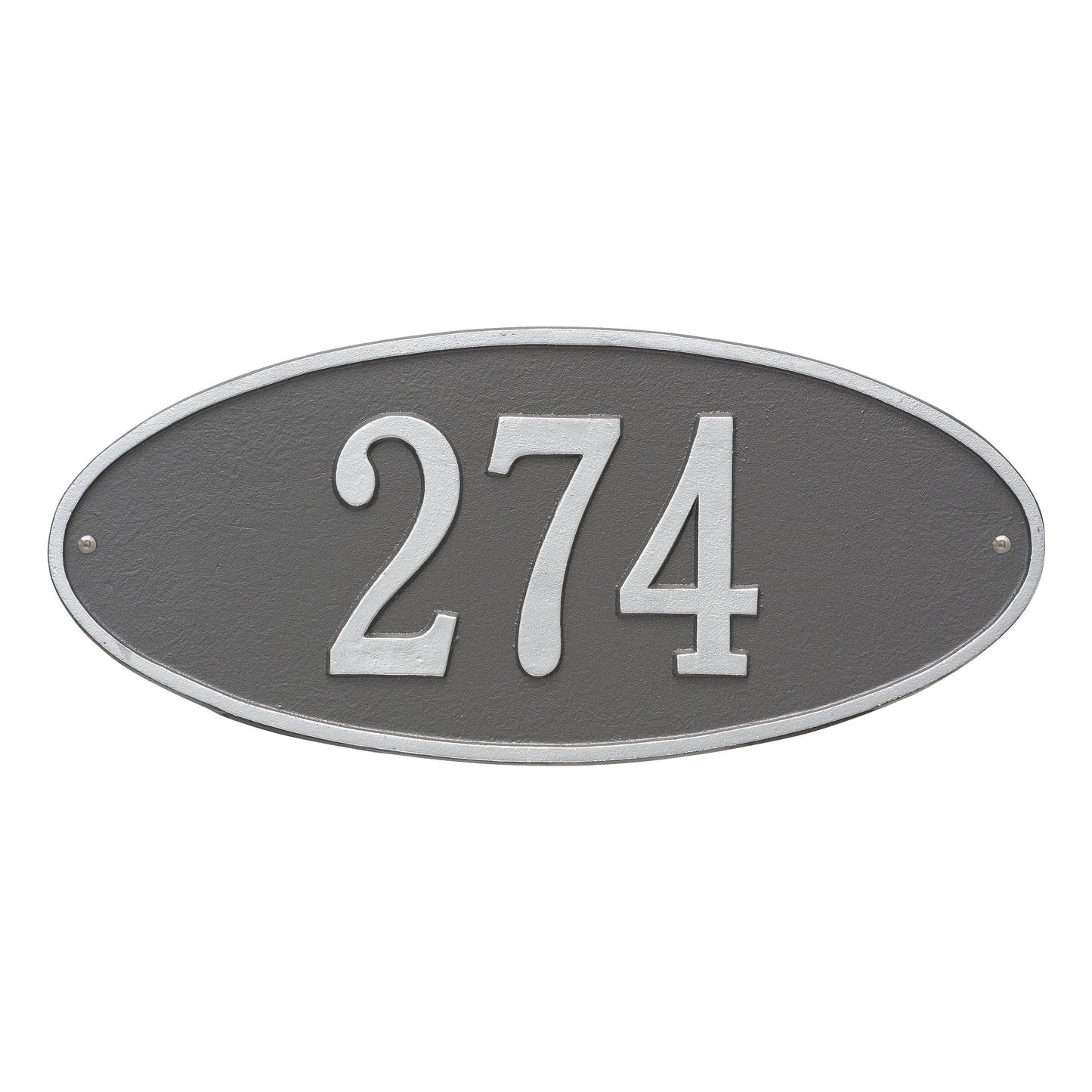 Madison Oval Standard Wall Address Plaque - One Line
