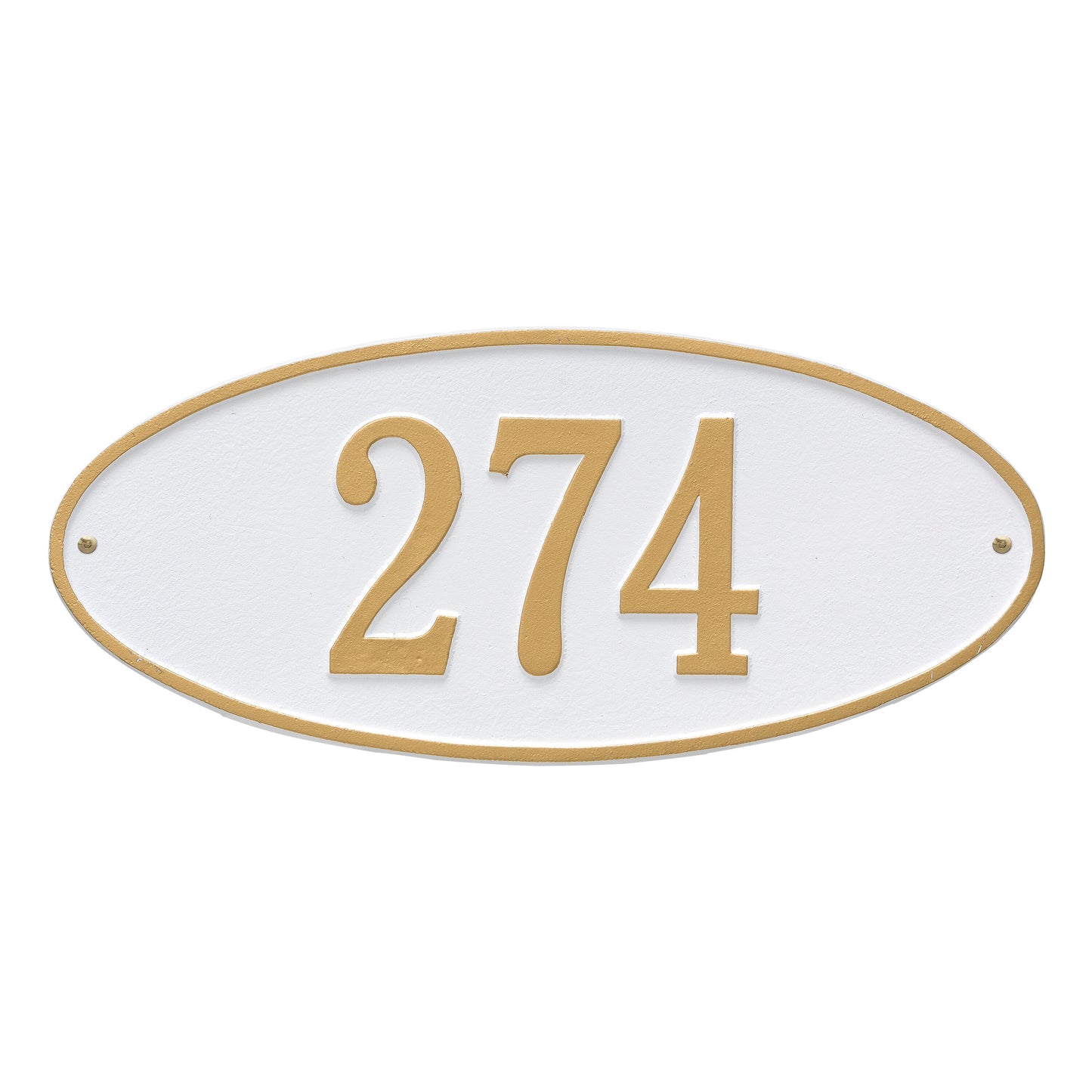 Madison Oval Standard Wall Address Plaque - One Line
