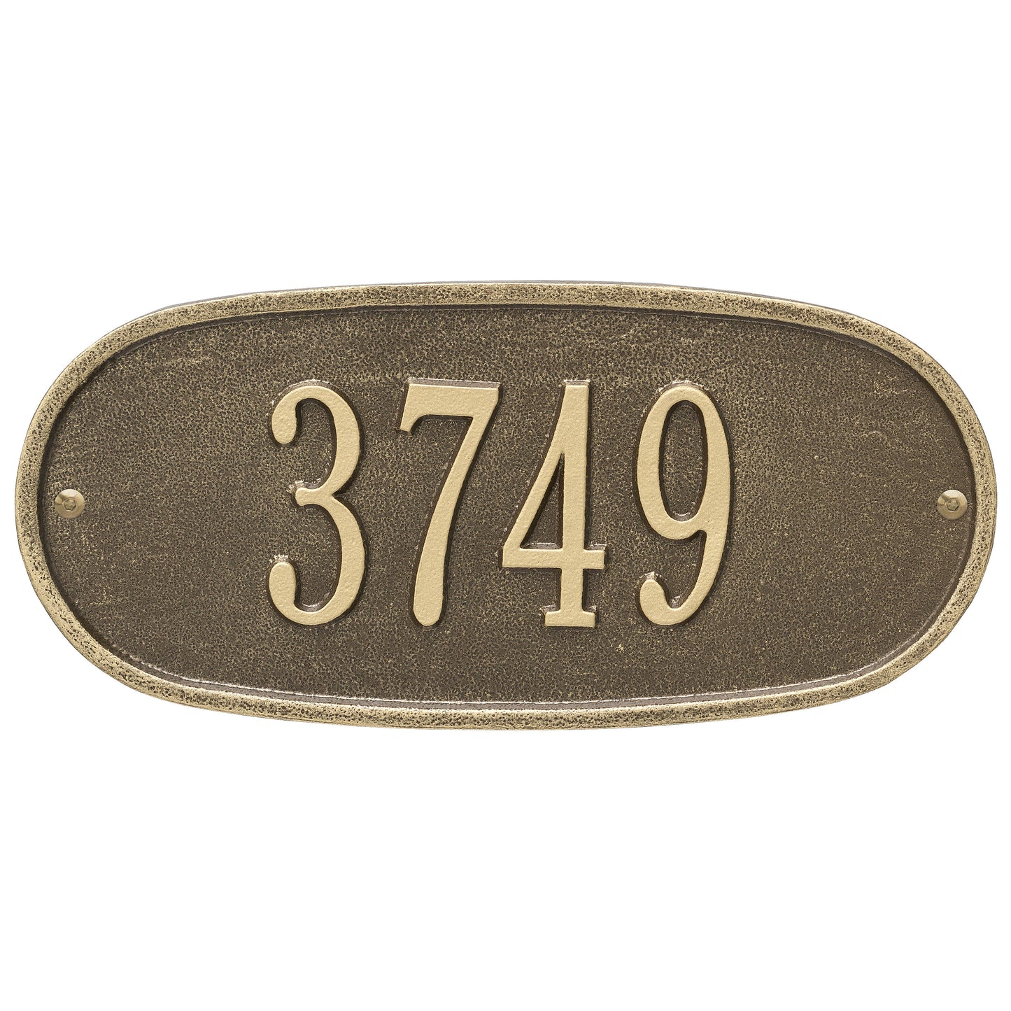Oval Standard Wall Address Plaque - One Line