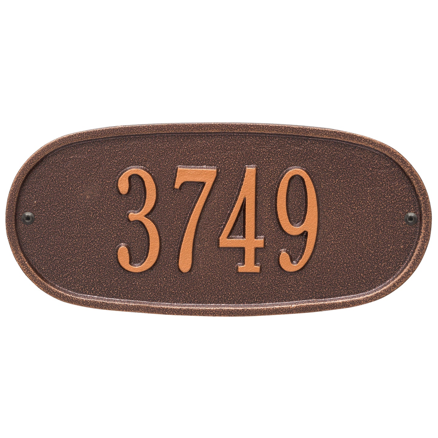 Oval Standard Wall Address Plaque - One Line