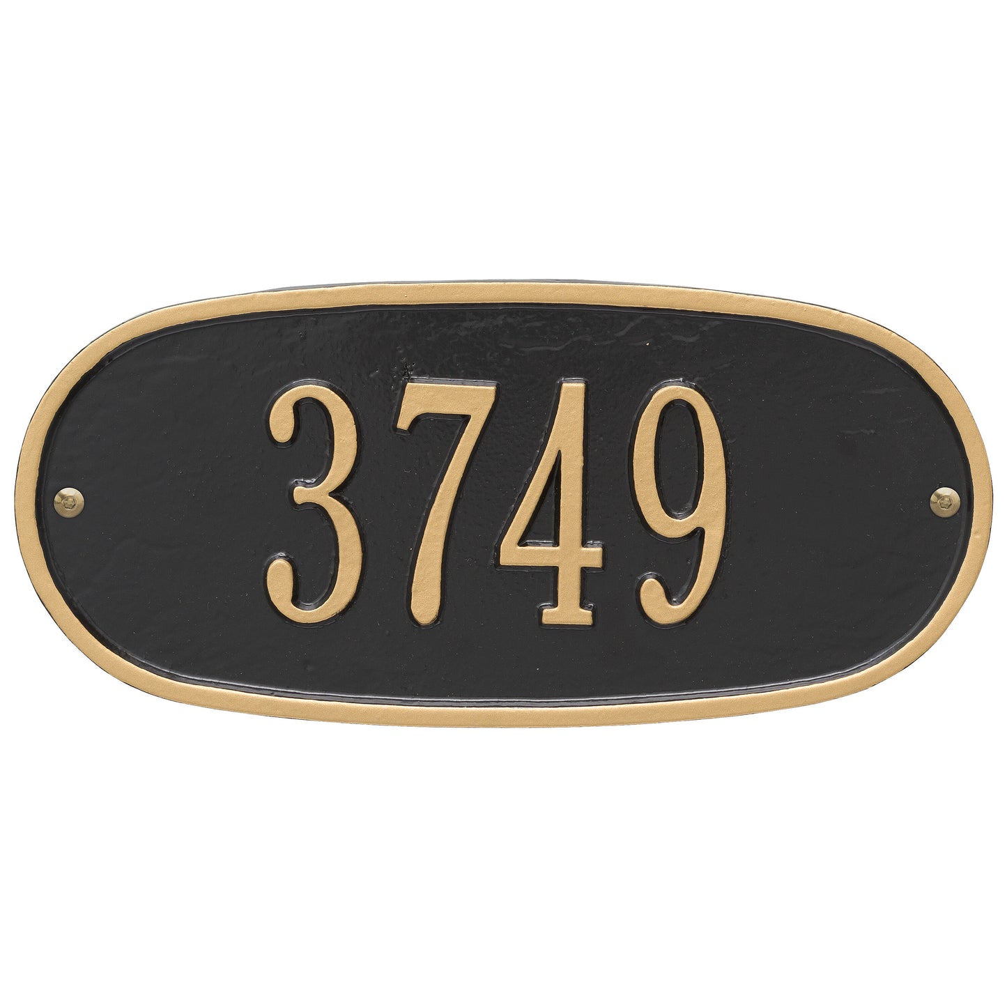 Oval Standard Wall Address Plaque - One Line