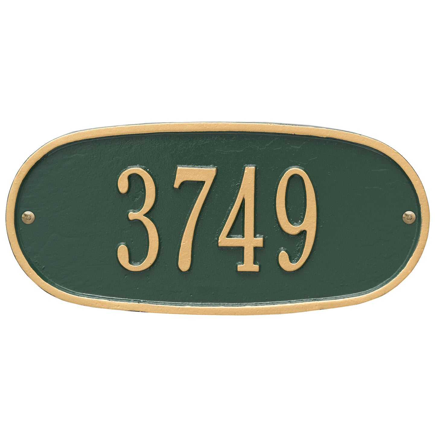 Oval Standard Wall Address Plaque - One Line