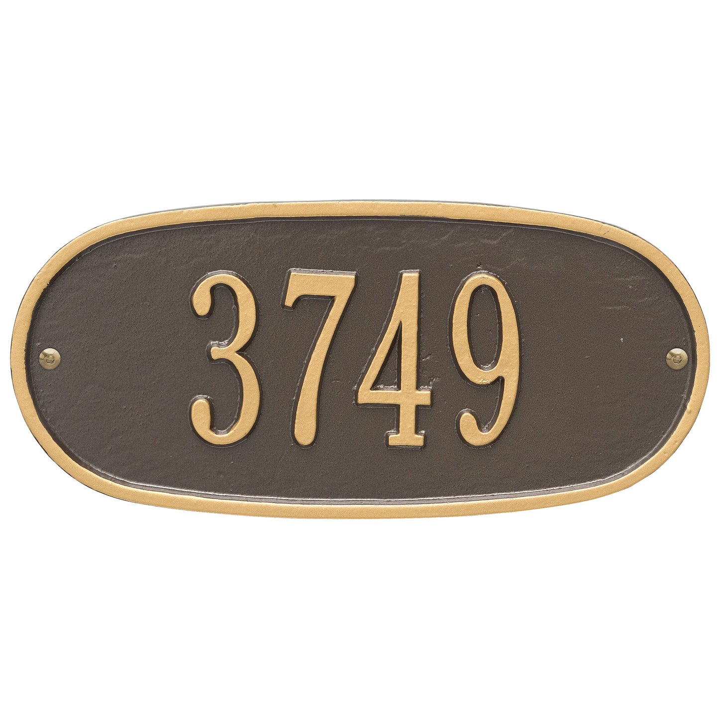 Oval Standard Wall Address Plaque - One Line
