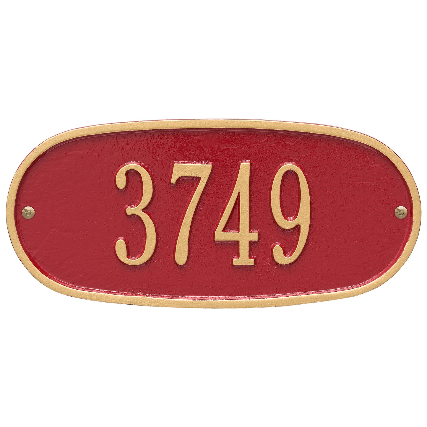 Oval Standard Wall Address Plaque - One Line