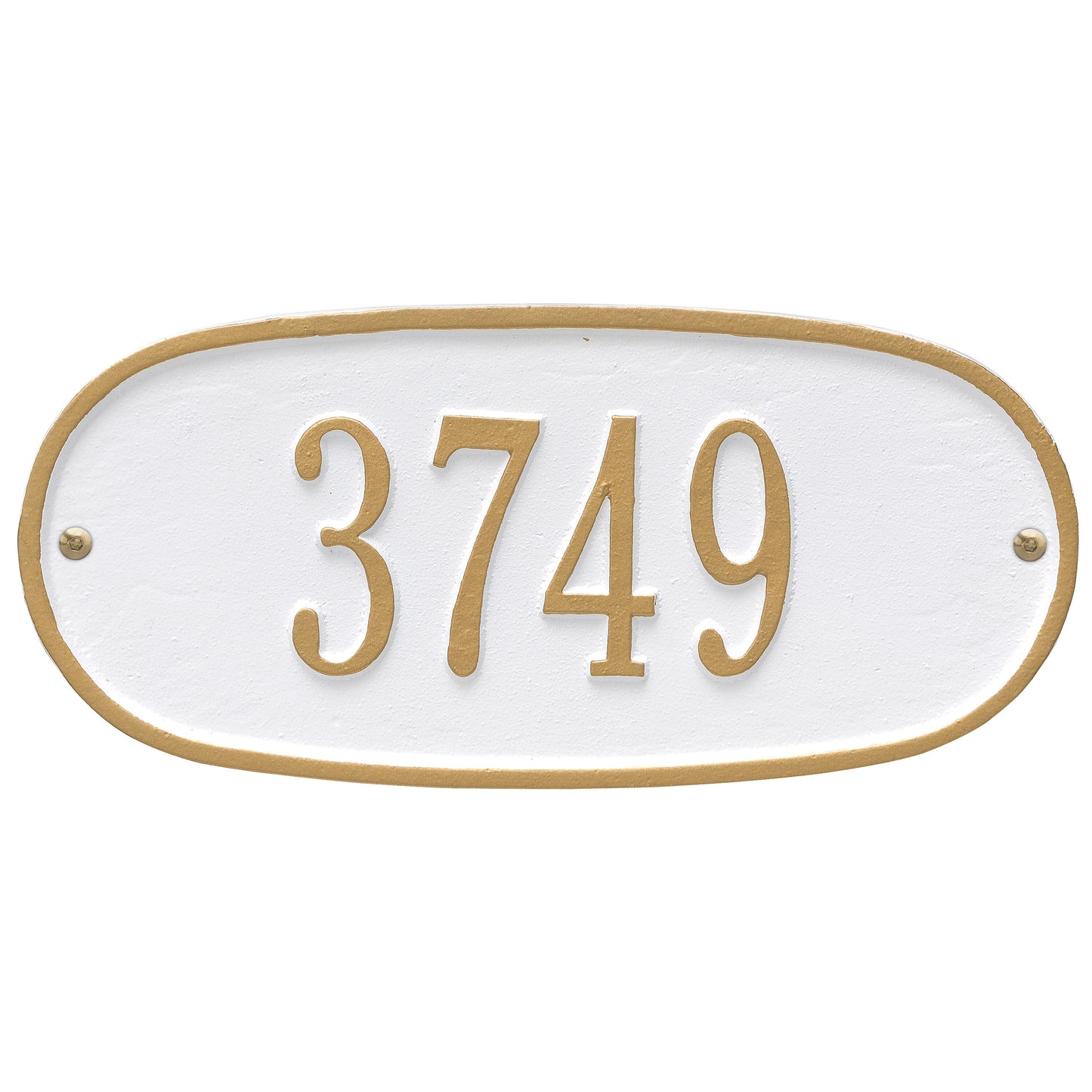 Oval Standard Wall Address Plaque - One Line
