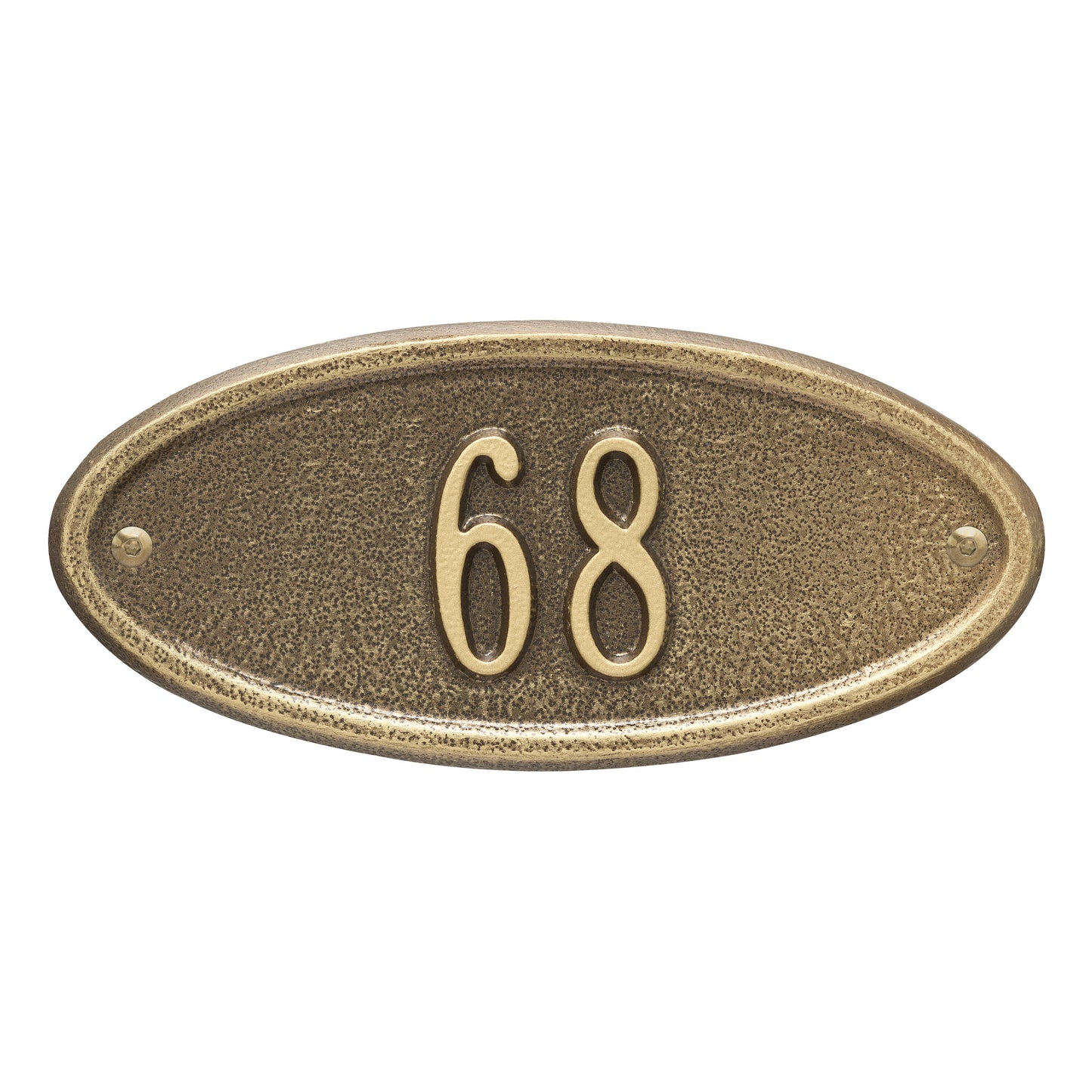 Madison Oval Petite Wall Address Plaque - One Line