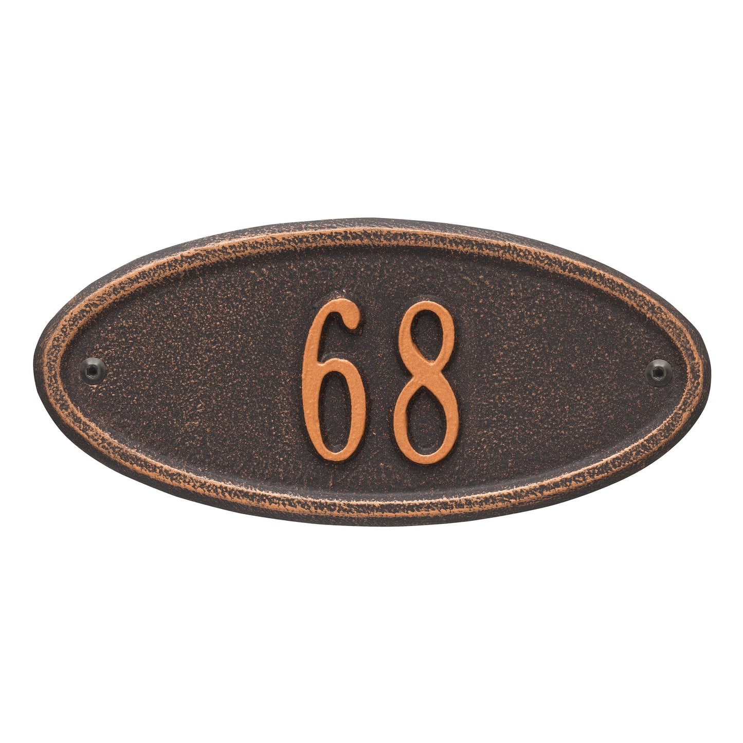 Madison Oval Petite Wall Address Plaque - One Line
