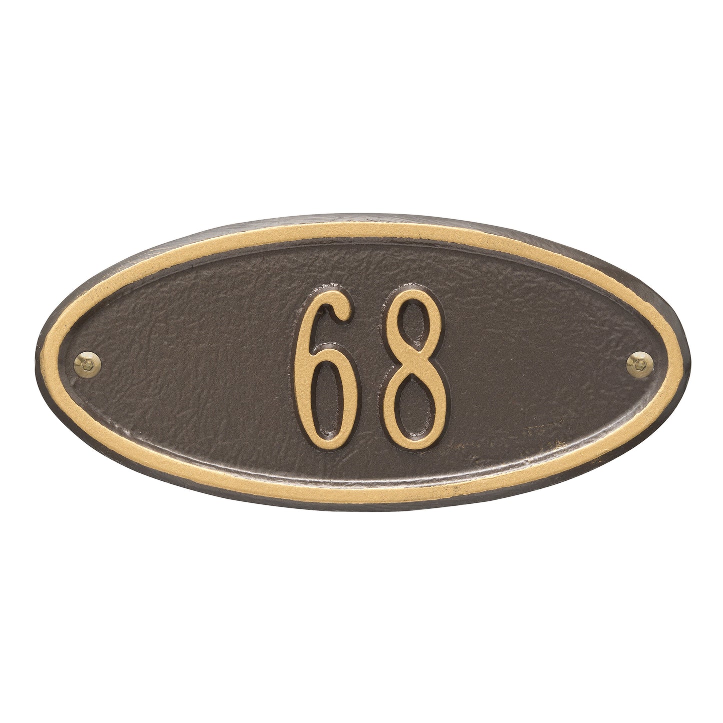 Madison Oval Petite Wall Address Plaque - One Line