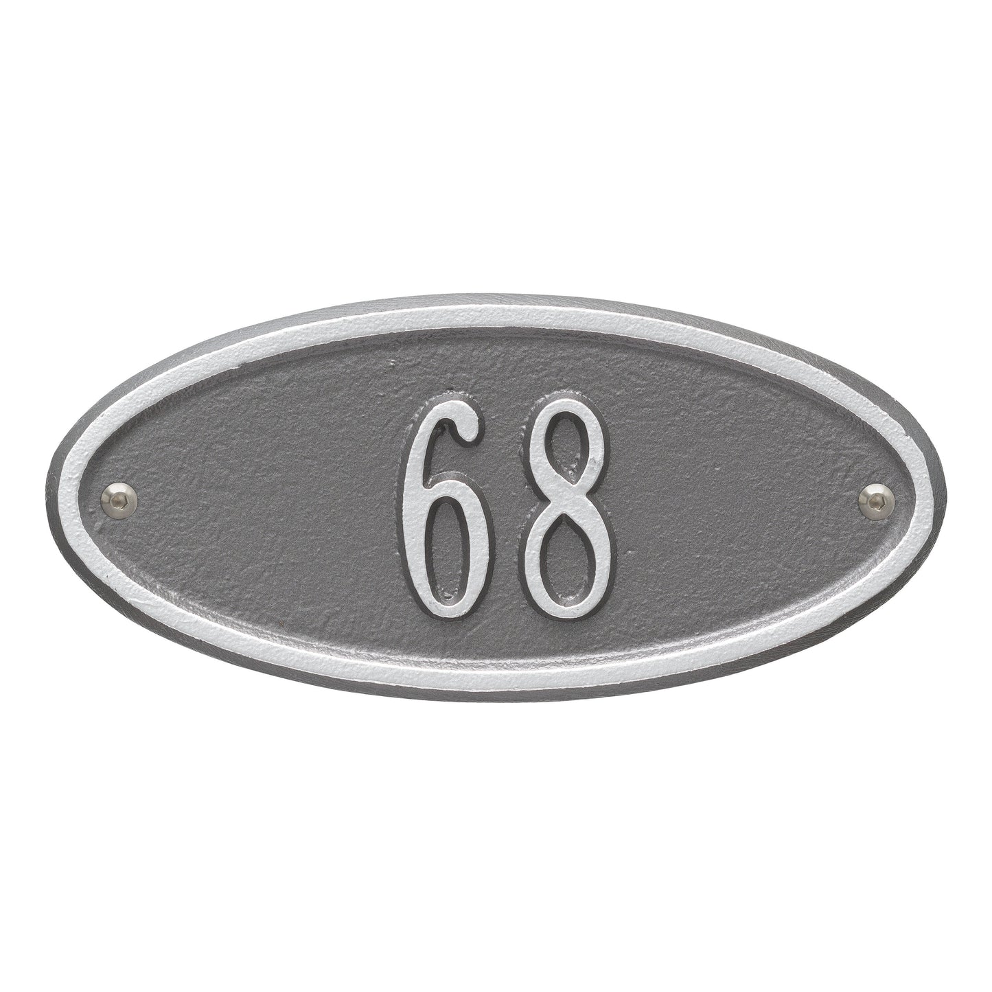 Madison Oval Petite Wall Address Plaque - One Line