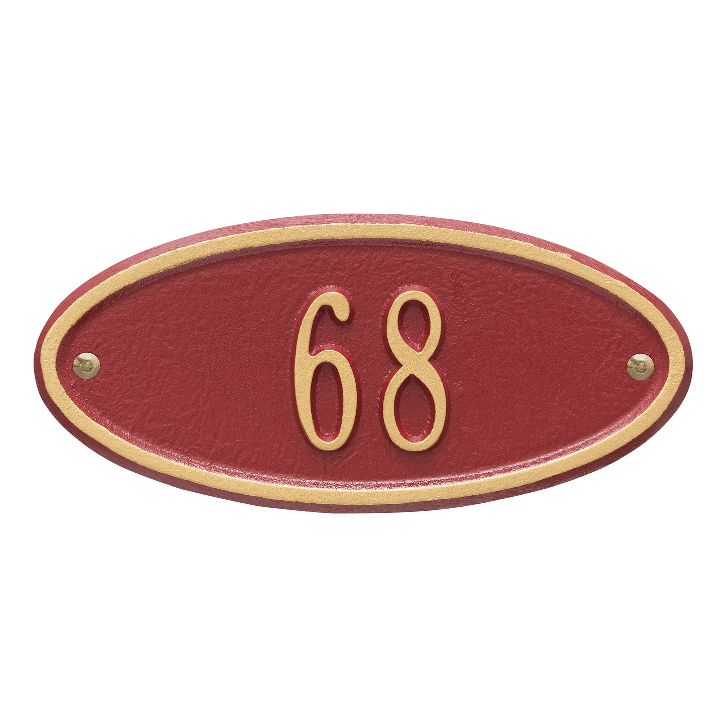 Madison Oval Petite Wall Address Plaque - One Line