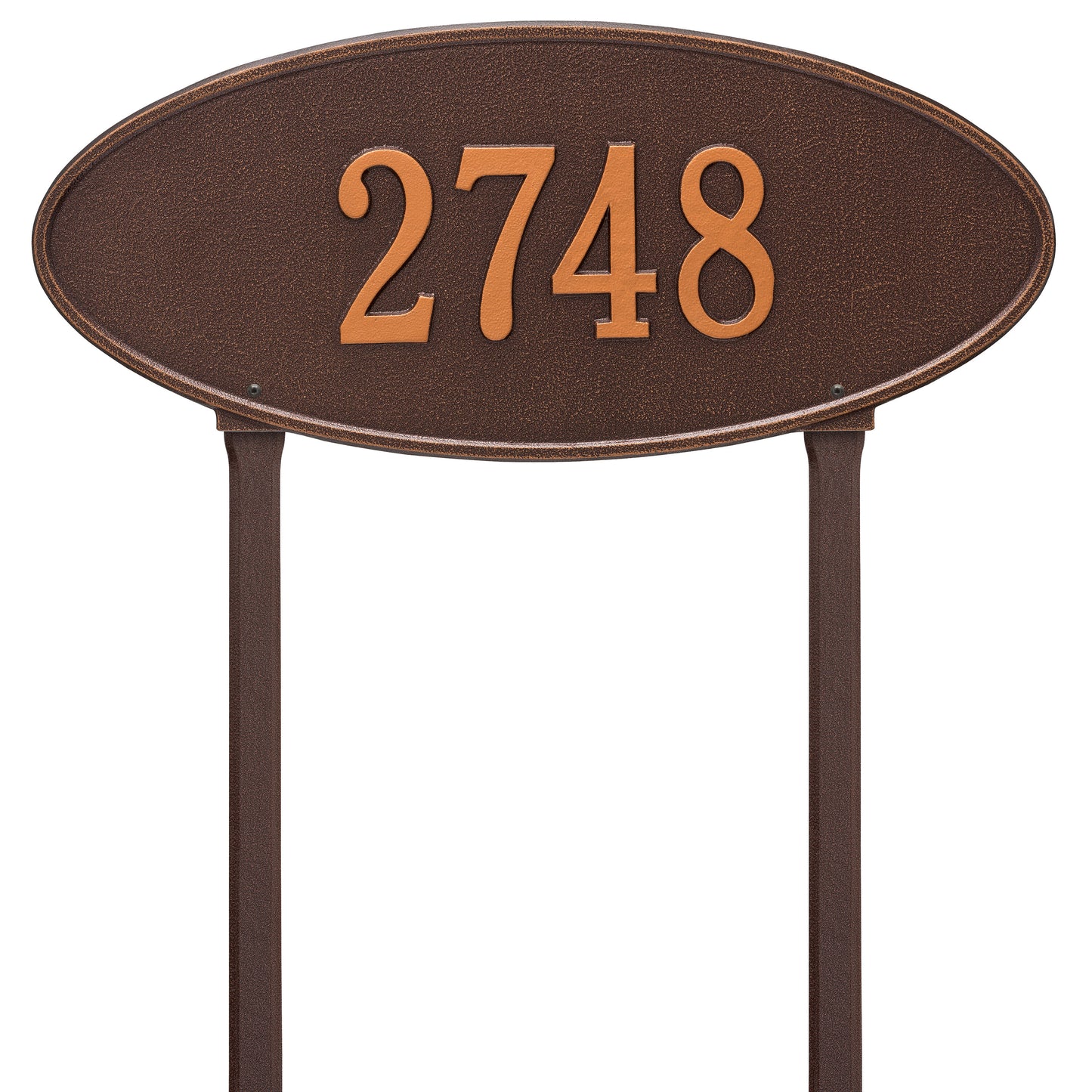 Madison Oval Estate Lawn Address Plaque - One Line