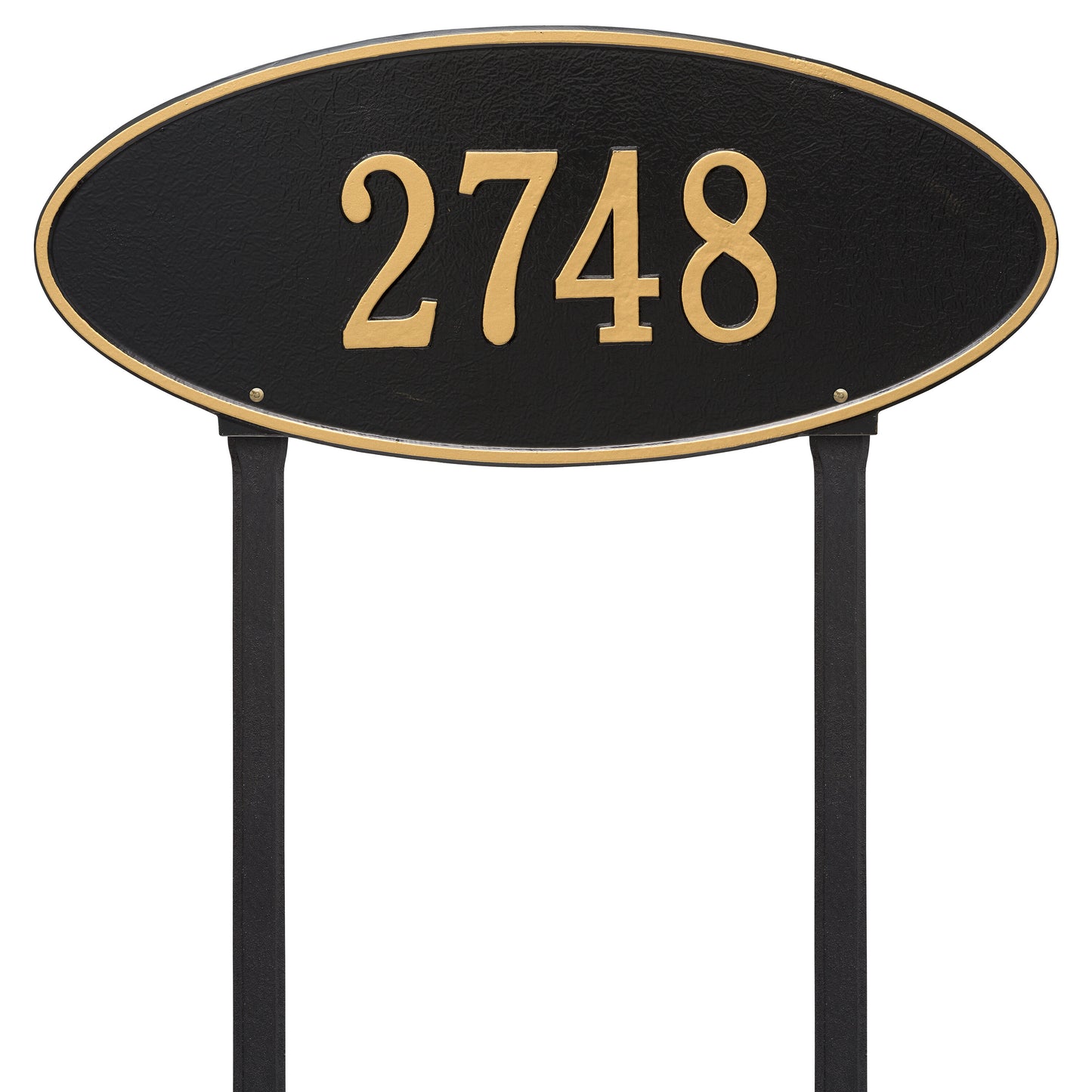 Madison Oval Estate Lawn Address Plaque - One Line
