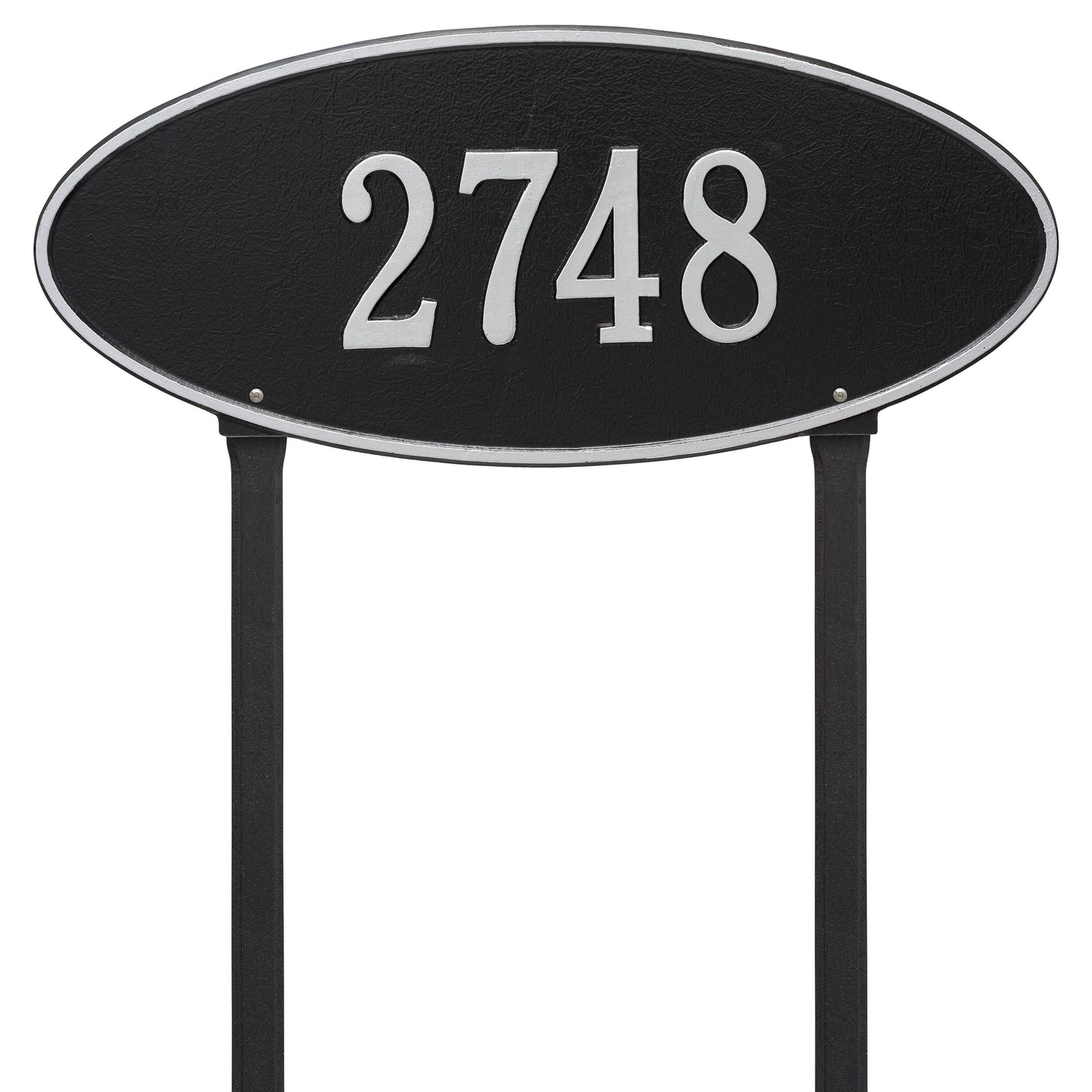 Madison Oval Estate Lawn Address Plaque - One Line