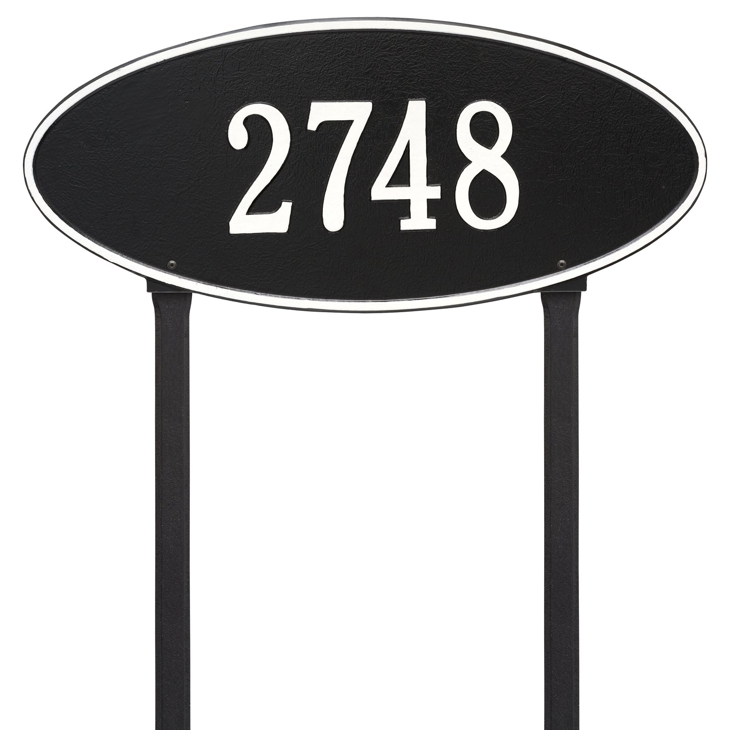 Madison Oval Estate Lawn Address Plaque - One Line