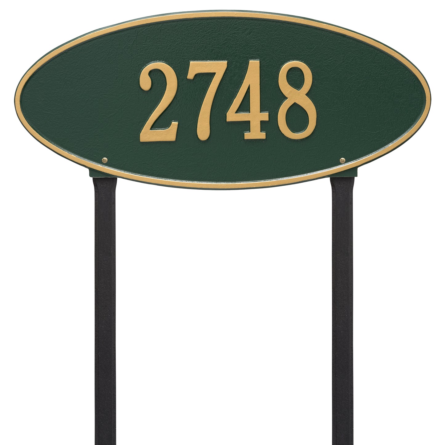 Madison Oval Estate Lawn Address Plaque - One Line