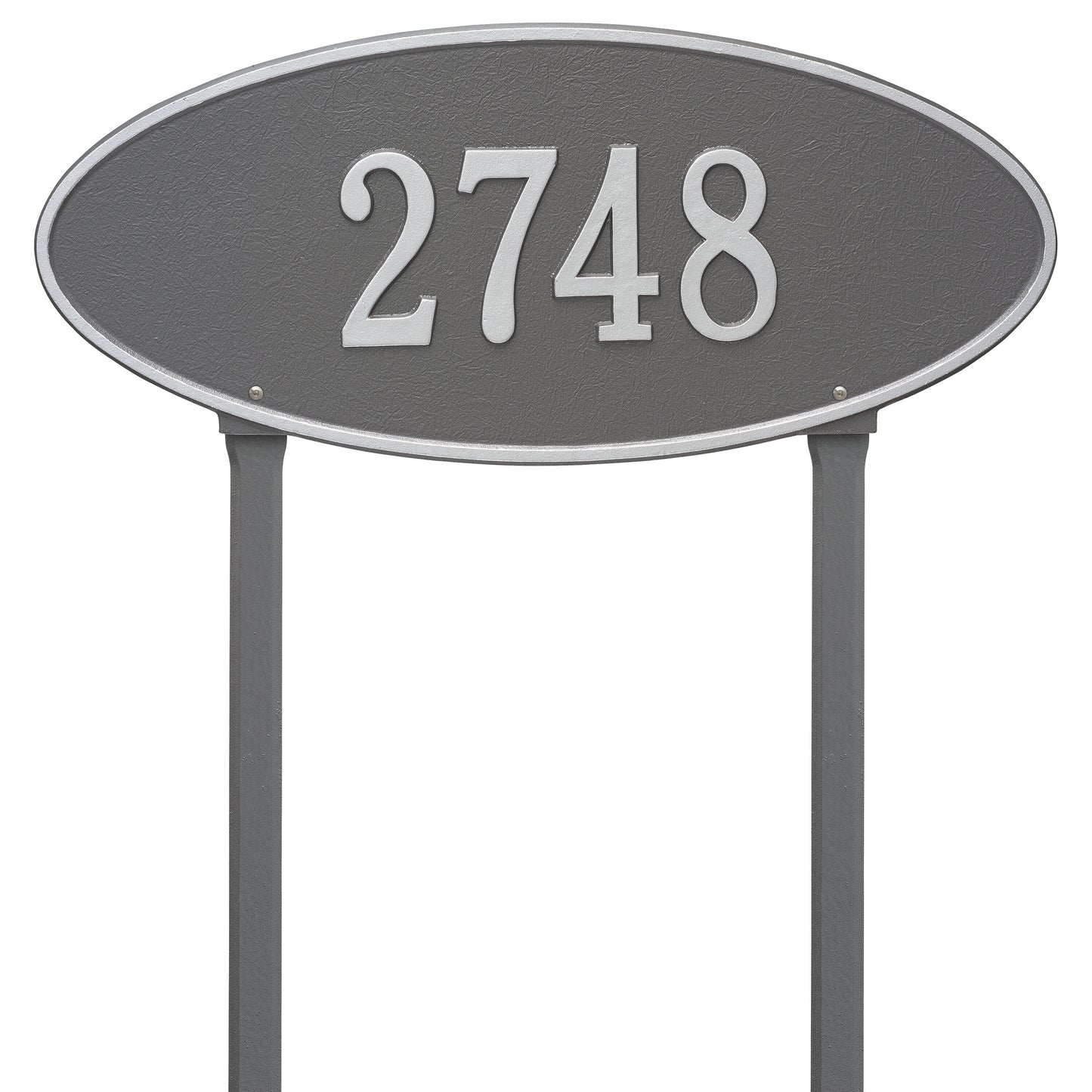 Madison Oval Estate Lawn Address Plaque - One Line