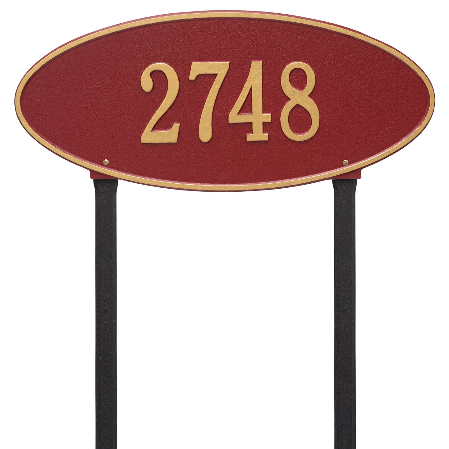 Madison Oval Estate Lawn Address Plaque - One Line