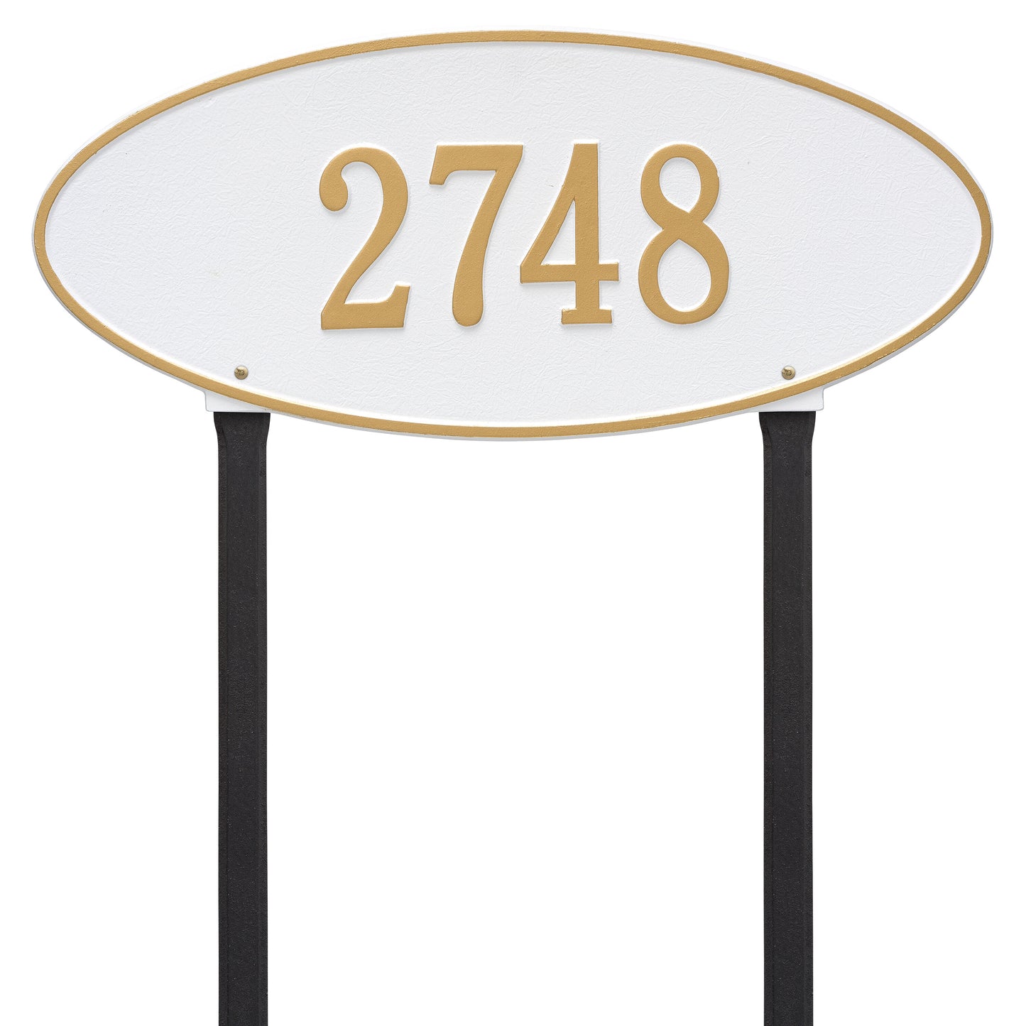 Madison Oval Estate Lawn Address Plaque - One Line