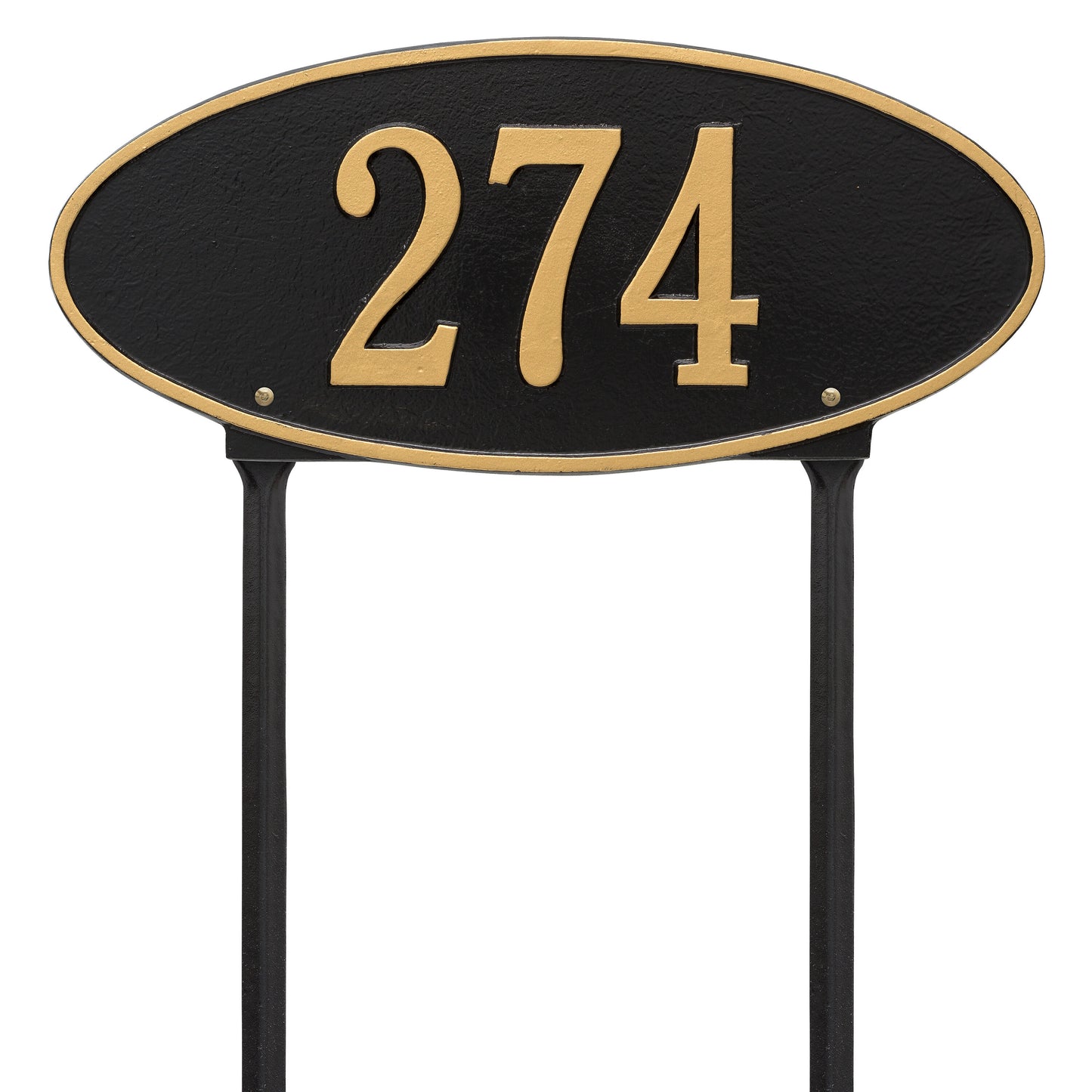 Madison Oval Standard Lawn Address Plaque - One Line