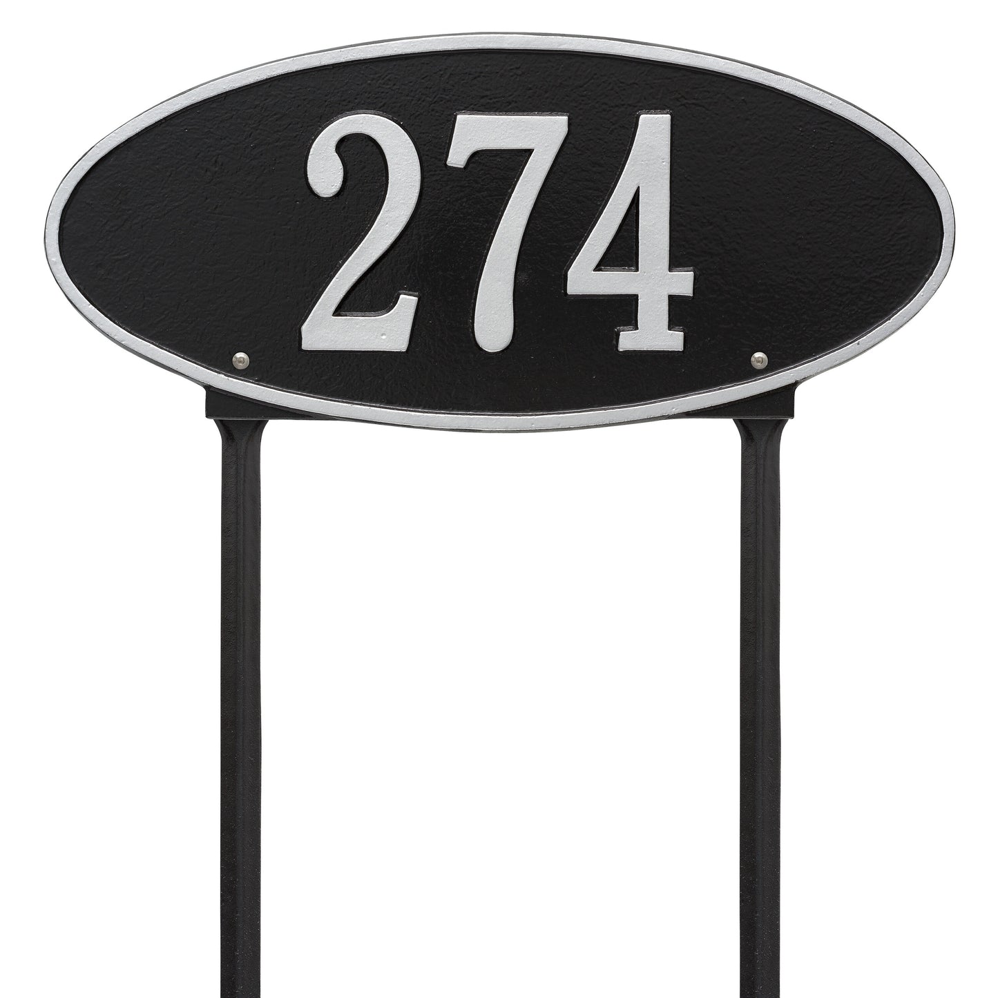 Madison Oval Standard Lawn Address Plaque - One Line