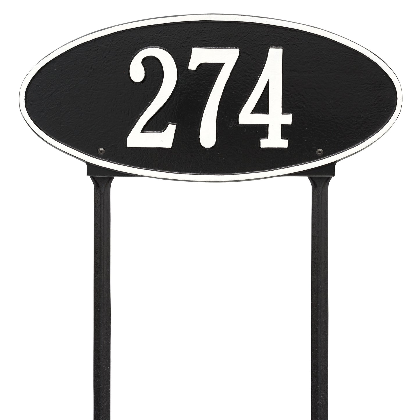 Madison Oval Standard Lawn Address Plaque - One Line