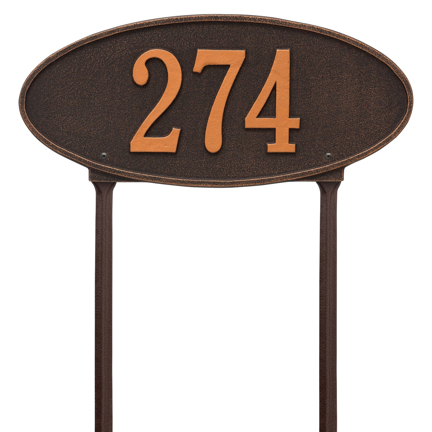 Madison Oval Standard Lawn Address Plaque - One Line