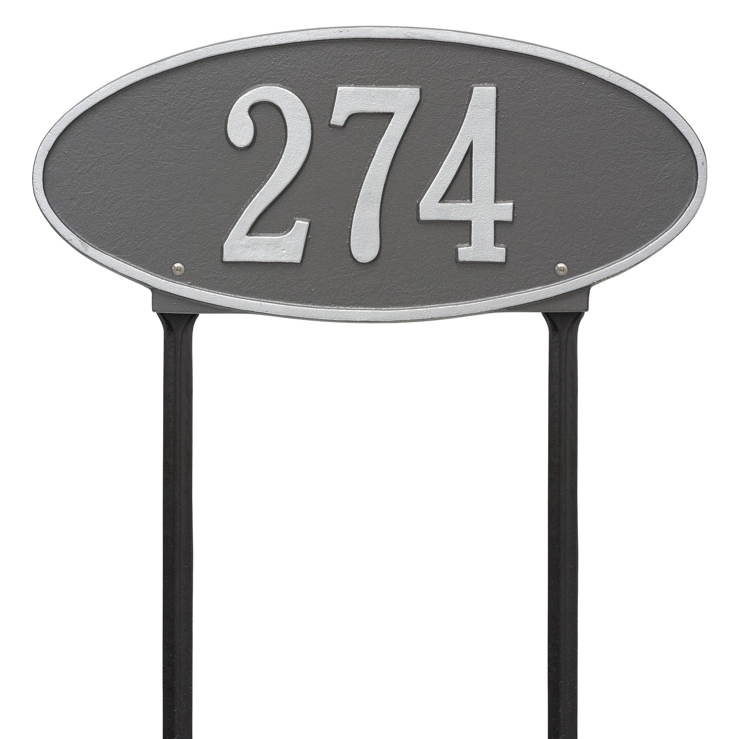 Madison Oval Standard Lawn Address Plaque - One Line