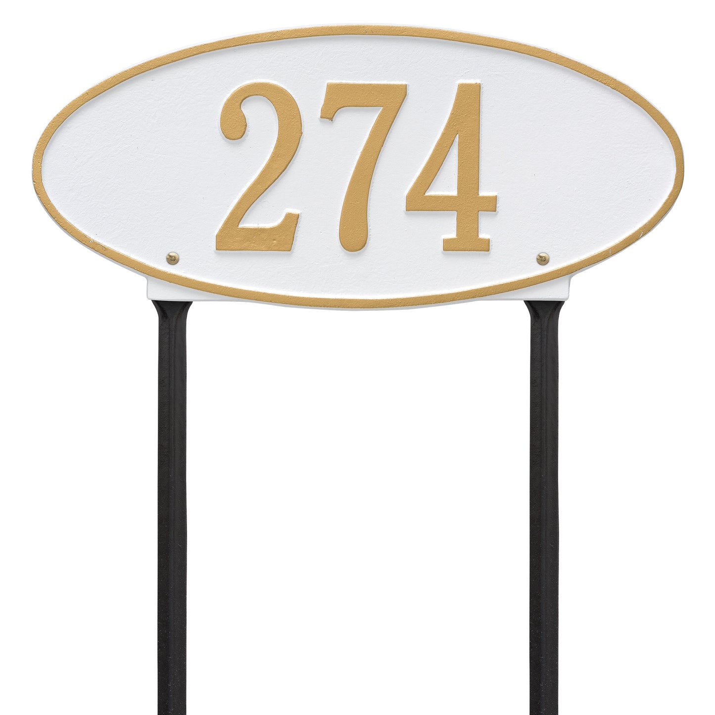 Madison Oval Standard Lawn Address Plaque - One Line
