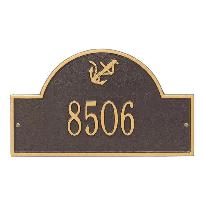 Whitehall Products Personalized Anchor Arch Plaque One Line