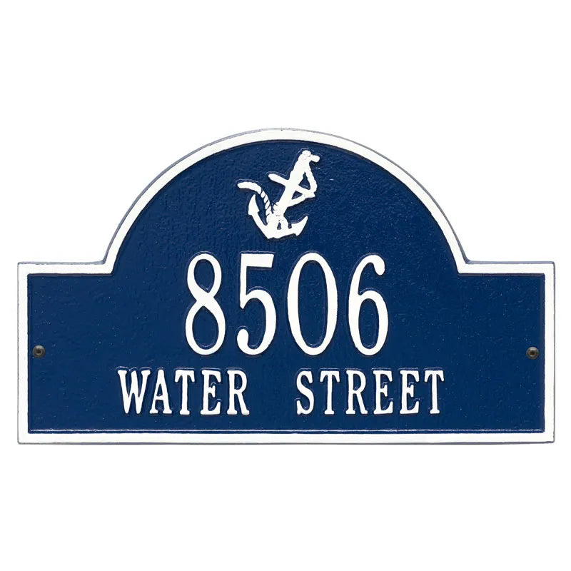 Whitehall Products Personalized Anchor Arch Plaque Two Lines Bronze/gold