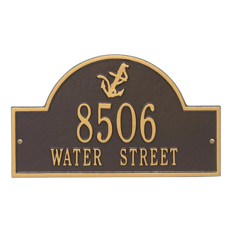 Whitehall Products Personalized Anchor Arch Plaque Two Lines