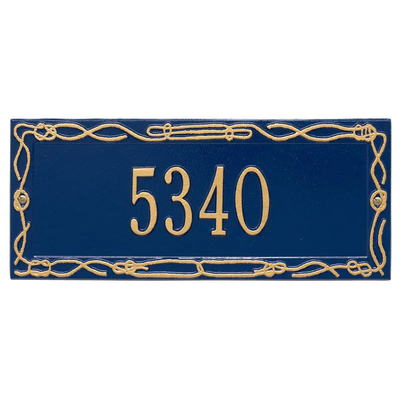 Whitehall Products Personalized Sailors Knot Wall Plaque One Line Blue/white