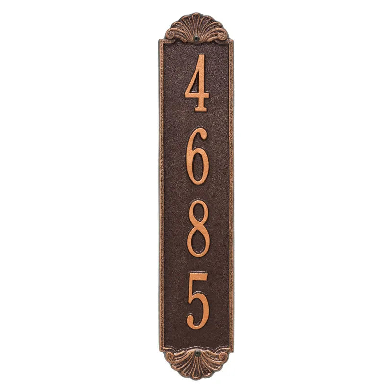 Whitehall Products Personalized Shell Vertical Wall Plaque One Line Oil Rubbed Bronze