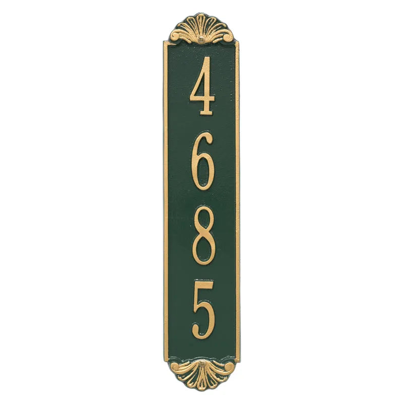 Whitehall Products Personalized Shell Vertical Wall Plaque One Line Black/white