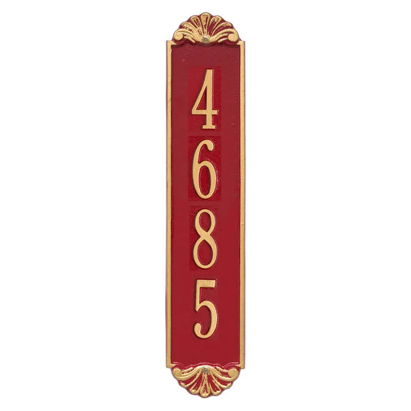 Whitehall Products Personalized Shell Vertical Wall Plaque One Line Black/gold