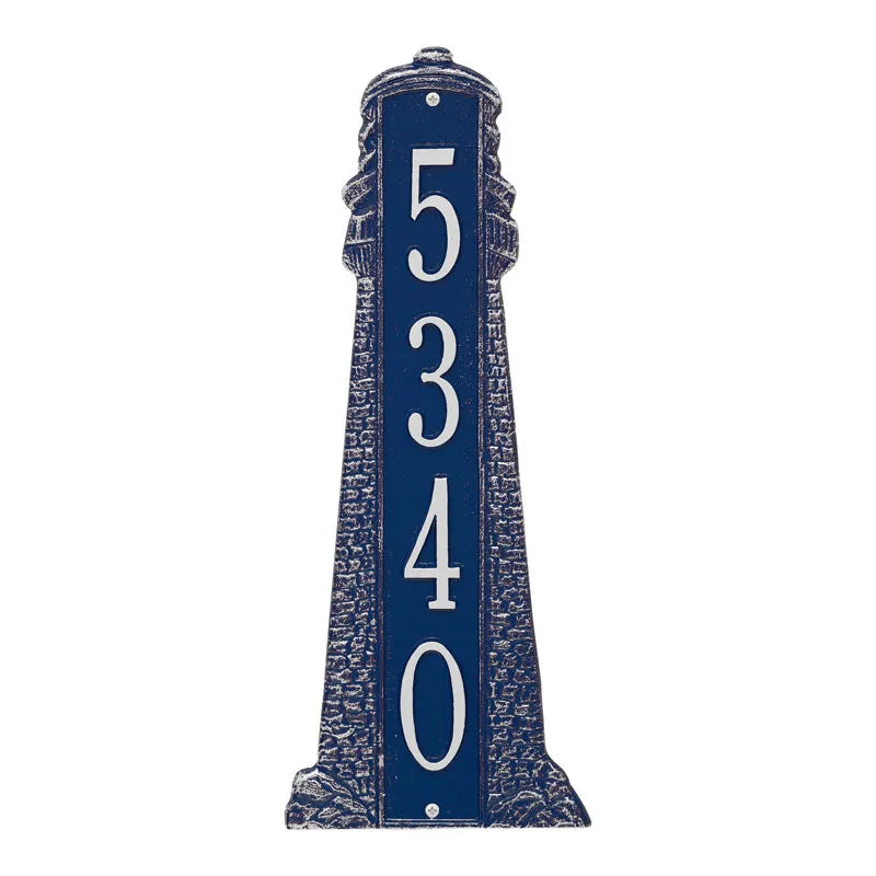 Whitehall Products Personalized Lighthouse Vertical Wall Plaque One Line Green/gold
