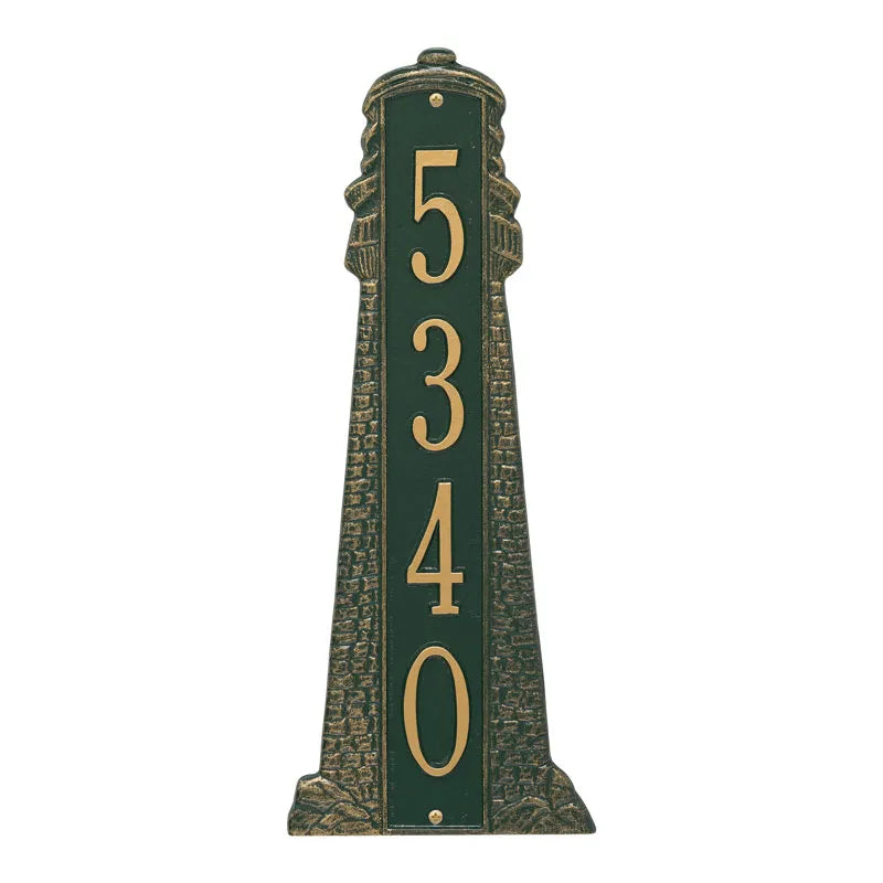 Whitehall Products Personalized Lighthouse Vertical Wall Plaque One Line Oil Rubbed Bronze